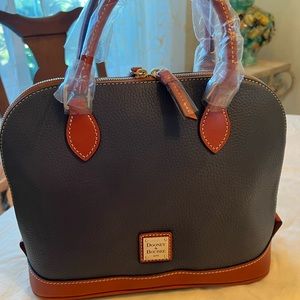 NEW! Dark Grey - Dooney & Bourke Zip Satchel